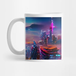 Cyberpunk Aesthetic City View Mug